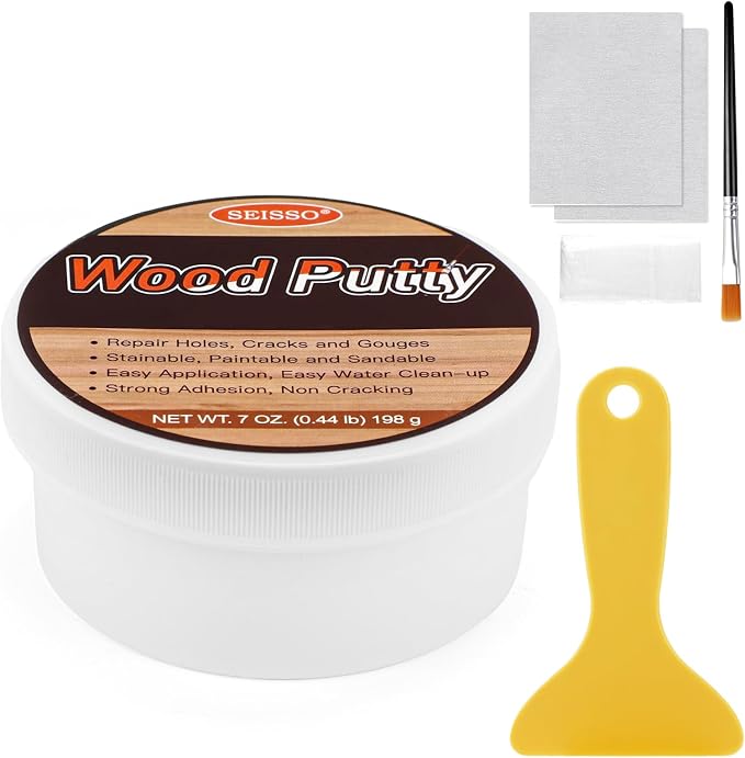 SEISSO Wood Putty, Wood Putty Outdoor Waterproof, Wood Repair Putty Stainable by SEISSO