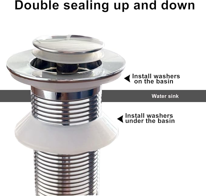 Murtenze 4 Sets Drainage Seal Universal Basin Drain Gasket | Thickened Silicone - Image 5