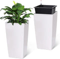 Garvee 30" Tall Planters Set of 2, Outdoor＆Indoor Planter Pots | High Front by Garvee
