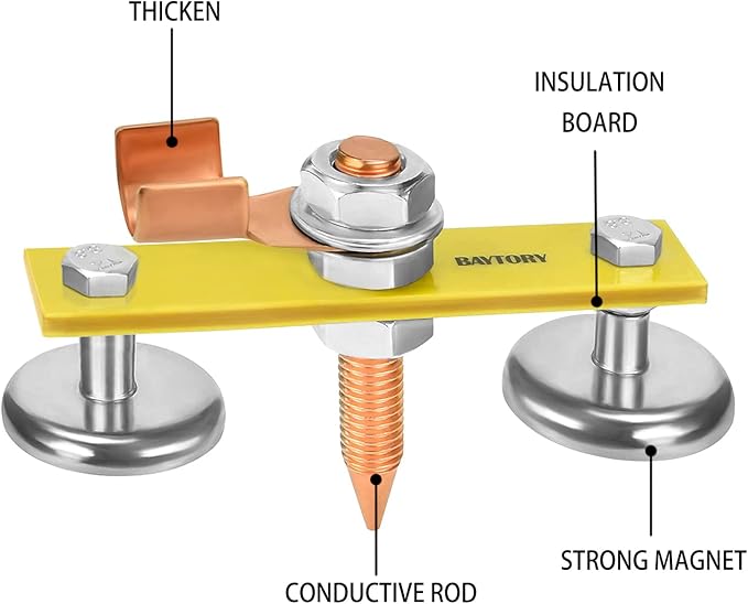 Upgrade Magnetic Welding Support Ground Clamp Tools, 2-Piece Twin Welding - Image 6