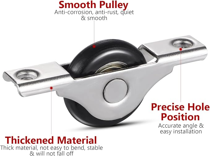 OSALADI Barn Door Kit Barn Door Rollers Sliding Door Roller Sliding Door Wheel - Image 4
