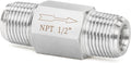 ChillWaves 304 Stainless Steel In-Line Siamese Check Valve 1/2" NPT Male Thread by VisittheCHILLWAVES