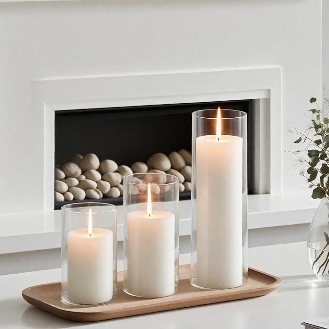 24 Pcs White Pillar Candles - Image 8