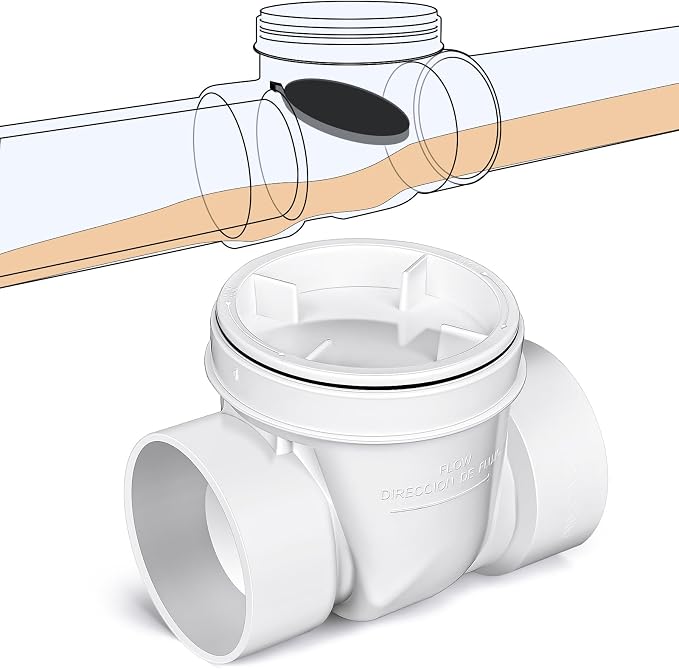 Tondiamo 6 Inch Backwater Valve Drain Backflow Preventer Valve Prevent Sewage by Tondiamo