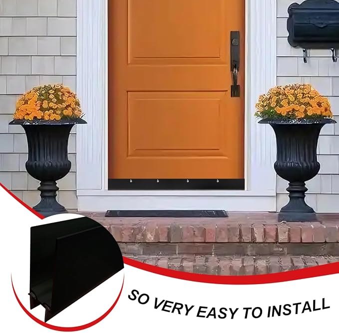 1" x 35.5" White Aluminum Storm Door Sweep Replacement Weatherproof Bottom Seal - Image 5
