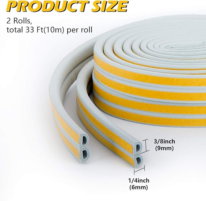 CloudBuyer Door Weather Stripping, Soundproof Insulation Seal Strip - Image 2