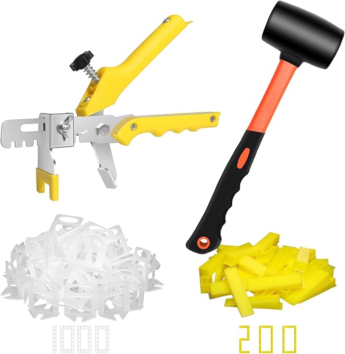DGSL Tile Leveling System with Rubber Mallet and Tile Plier by DGSL