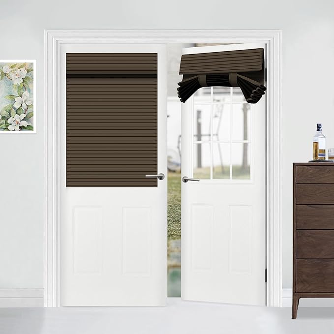 Muamar French Door Curtains Privacy Door Blind, Front Door Window Curtain by Muamar