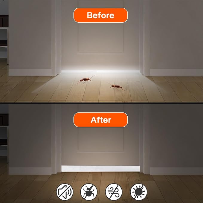 GDHOMM Door Draft Stopper for Bottom of Doors, Door Sweep Noise Blocker Gap - Image 7
