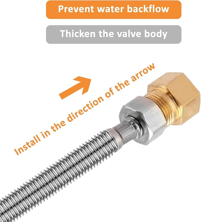 2Pcs One Way Brass Check Valve Non Return 3/4" Female to 3/4" Male Thread - Image 7