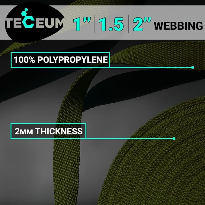 Webbing Strap, 3/4" to 2", 10-50 Yds, EDC gear, backpack repair and pet dog - Image 2