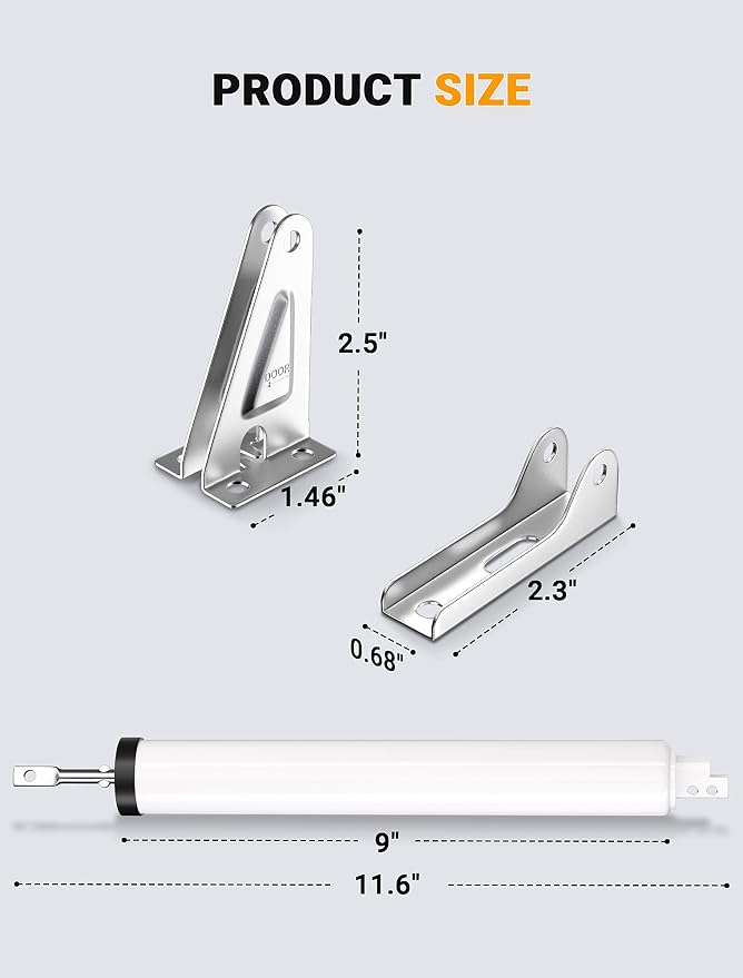 White Storm Door Closer, Pneumatic Screen Door Closer - Image 2