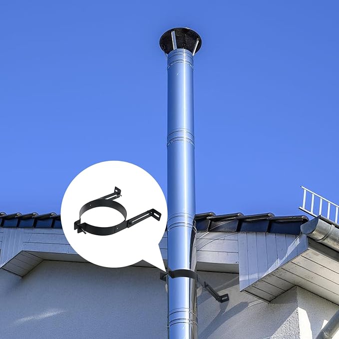 Antrader Chimney Pipe Support Bracket, Chimney Bracket, Stainless Steel - Image 5