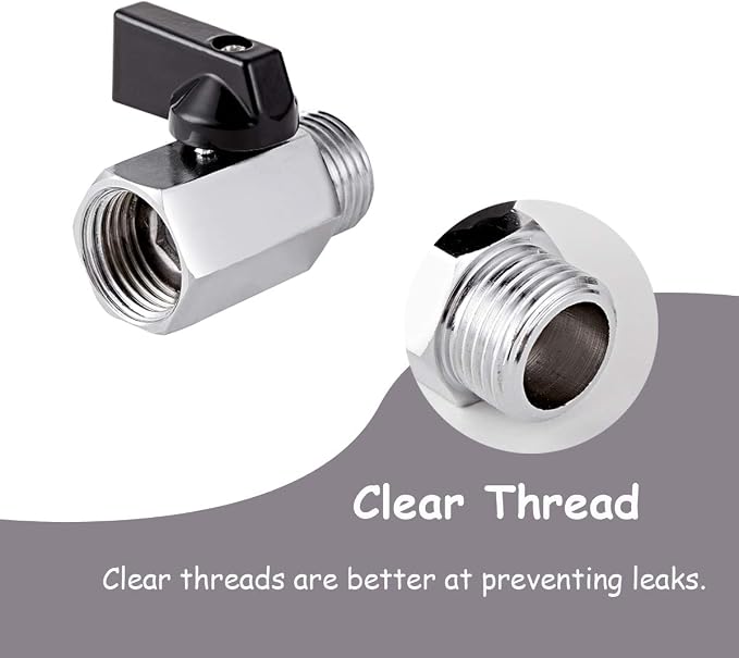 2 Pack Brass Mini Ball Valve 1/2" NPT Female x Male Thread Shut-Off Valve - Image 2