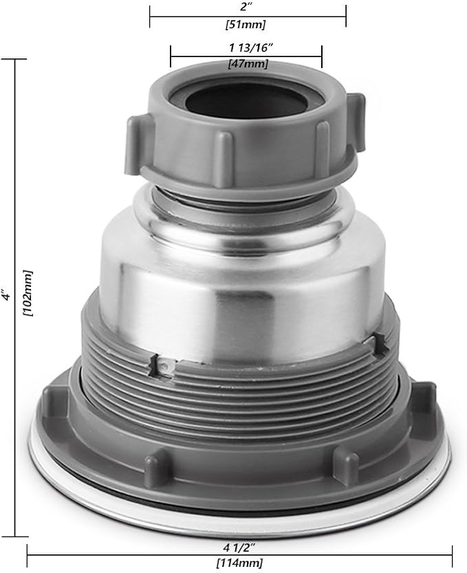 Serene Valley 3-1/2-inch Kitchen Sink Strainer Assembly, 304 Premium Stainless - Image 4