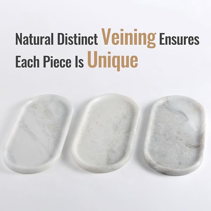 African Natural Marble Decorative Tray, Catchall Tray - Image 3