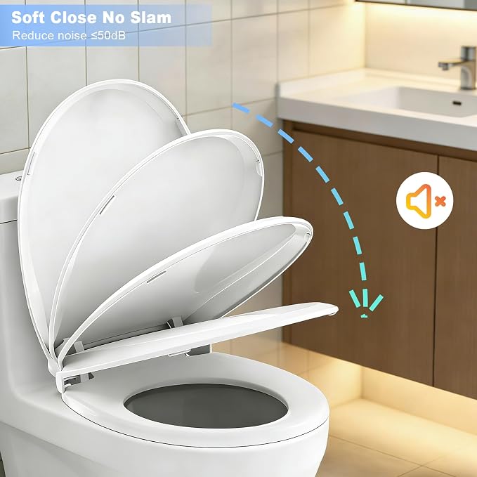 Toilet Seat Round with Soft Close, Top/Bottom Fixing 2 Mount Way, Compatible - Image 3