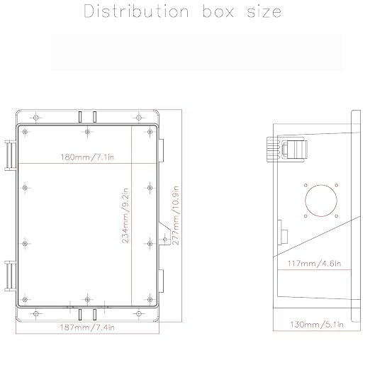 Outdoor Electrical Junction Box, Ventilation and Heat Dissipation ABS Plastic - Image 6