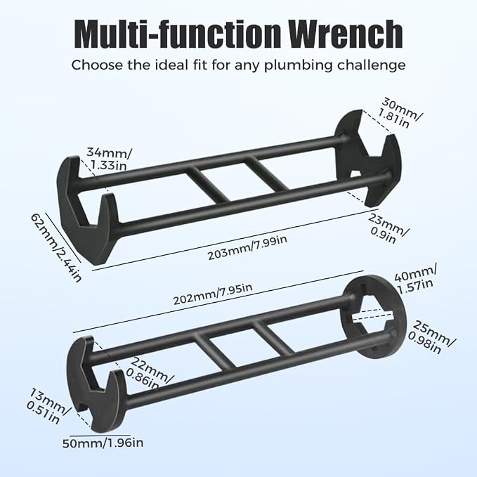 Multifunctional Sink Wrench 2pcs, Plumbing Wrench - Image 6