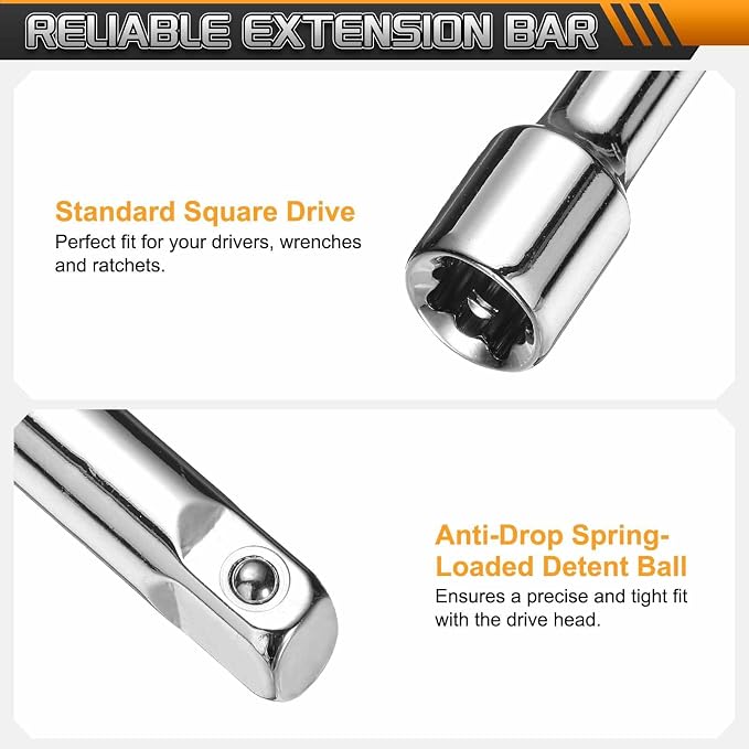 HARFINGTON 1pcs Socket Extension Bar 1/4" Drive 6" Long Extension Bars Impact - Image 3