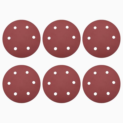 HARFINGTON 15 Pcs 9 Inch Sanding Discs 400 Grit Red Aluminum Oxide 6 Hole | by HARFINGTON