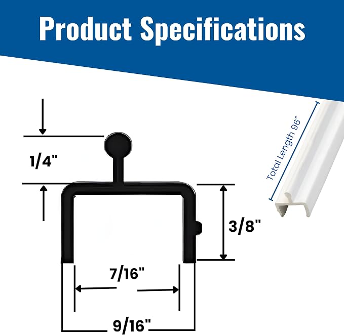 KC Hardware Vinyl Sliding Screen Door Track, Sliding Door Bottom Track - Image 2