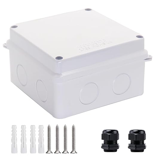 Junction Box, Reserved Holes Electrical Boxes Waterproof IP65 ABS Plastic by LuSumtly