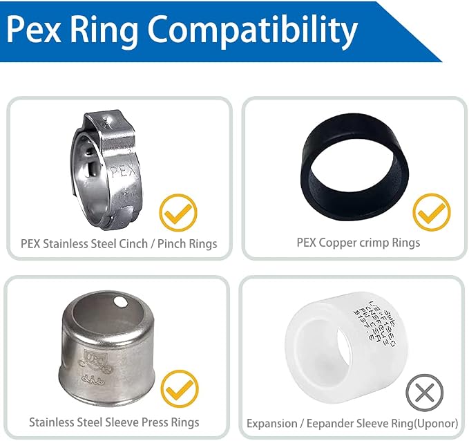Hooshing 10PCS 3/4 Inch Straight Coupling PEX Fitting | Heavy Duty Brass Crimp - Image 5