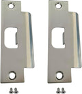 Steel Extended Lip Door Strike Plate, Latch D Hole, by QCAAHardware