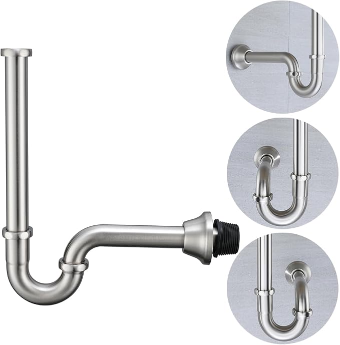 RANDOM Brass P Trap Bathroom Sink U-Shape 1-1/4 inch Sink Trap by RANDOM