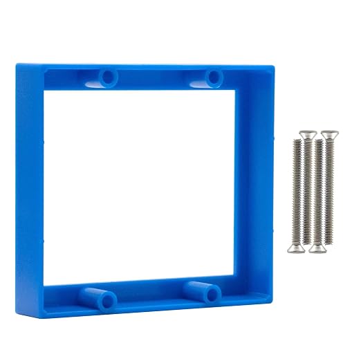 3/4” Blue Double Gang Outlet Extender, Fixes Recessed or Protruding Electrical by AIRTAK