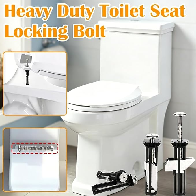 2027 New Toilet Seat Bolts, Heavy Duty Toilet Seat Fastener Bolt Kit - Image 3