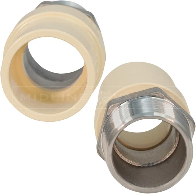 Midline Valve TTDQN114-OM-5 Male x CPVC Adapter Transition Pipe Fitting Durable - Image 2