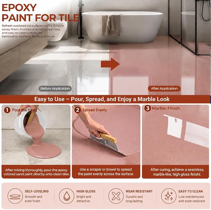 Self Leveling Epoxy Color Sand Floor Paint - Image 6
