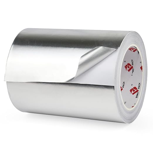 BOMEI PACK Aluminum Foil Tape, Heavy Duty Metal Foil Tape, High Temperature by BOMEIPACK