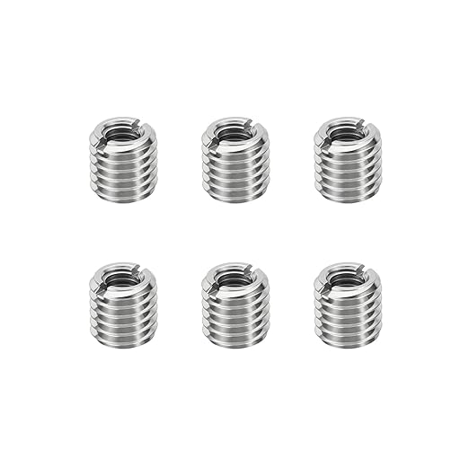 6Pcs Thread Adapter Sleeve Reducing Nut, M12 M to M10 F, 10mm Length | M12 x by HIPICCO