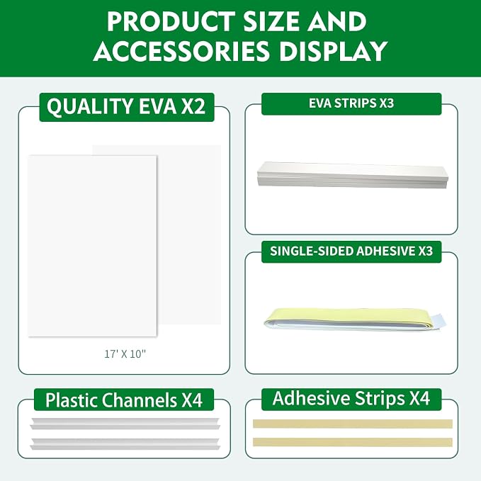Full Surround Window AC Insulated Foam Panels, AC Window Seal w/4 Pressure - Image 7