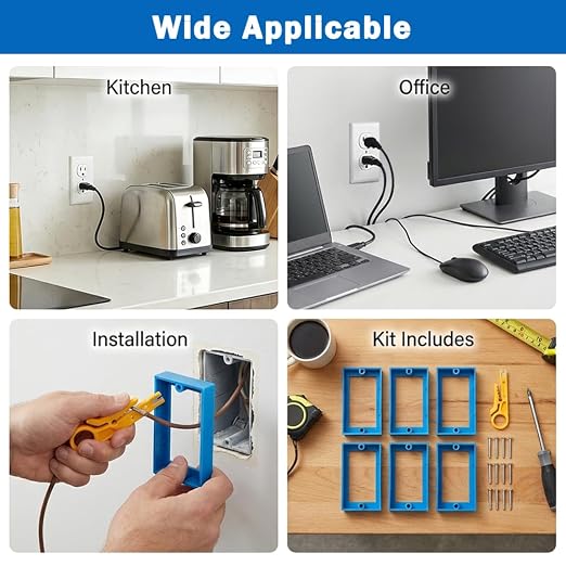 6pcs 3/4" Single Gang Outlet Box Extenders - Image 6