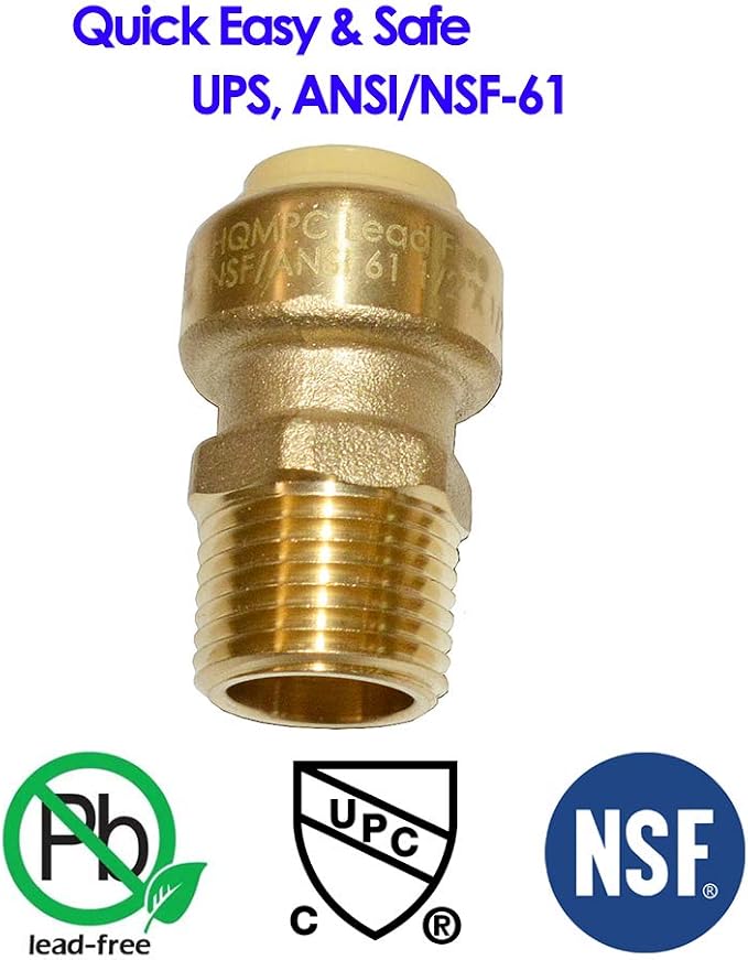 Pex Fitting 1/2" Straight Coupling Push Fit PEX Fittings, Push-to-Connect Copper - Image 5