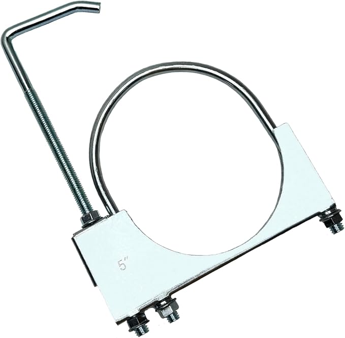 5" Exhaust Clamp With Hanger One-Piece Muffler Hanger, Corrosion Resistant by CAROTUPY