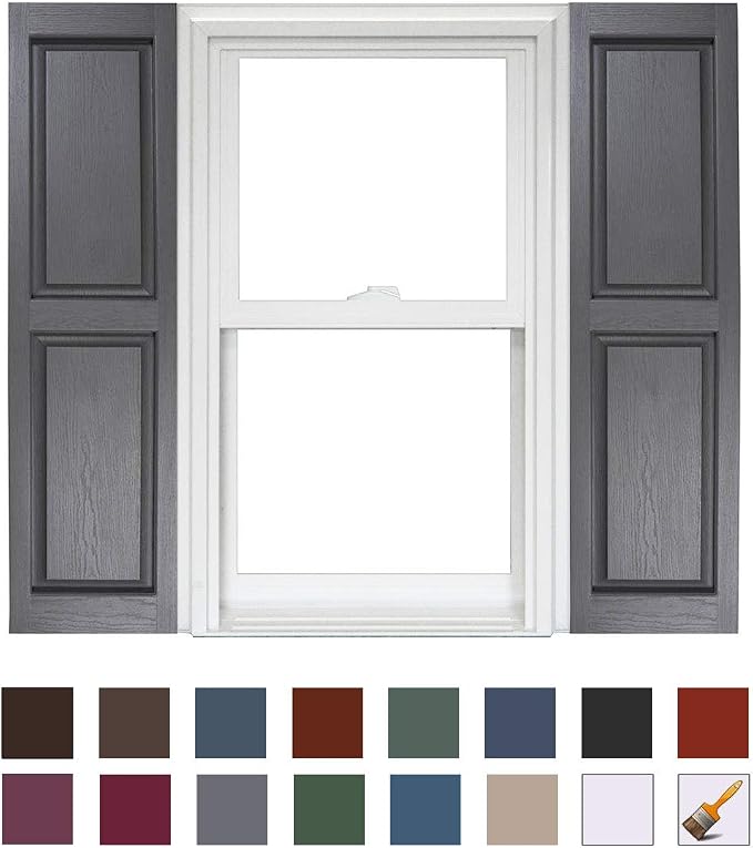 Polaris Homeside Raised Panel Vinyl Shutters 14-1/2in. x 63in. - Image 2
