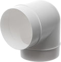 4 Inch 90 Degree Round Duct Elbow Connector – Plastic Ventilation Pipe Bend by LIRAST