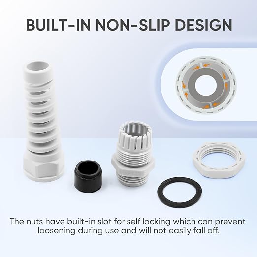 Strain Relief Cord Connector, LISTENJIALE 2Pcs NPT 1" Waterproof Cable Gland - Image 4