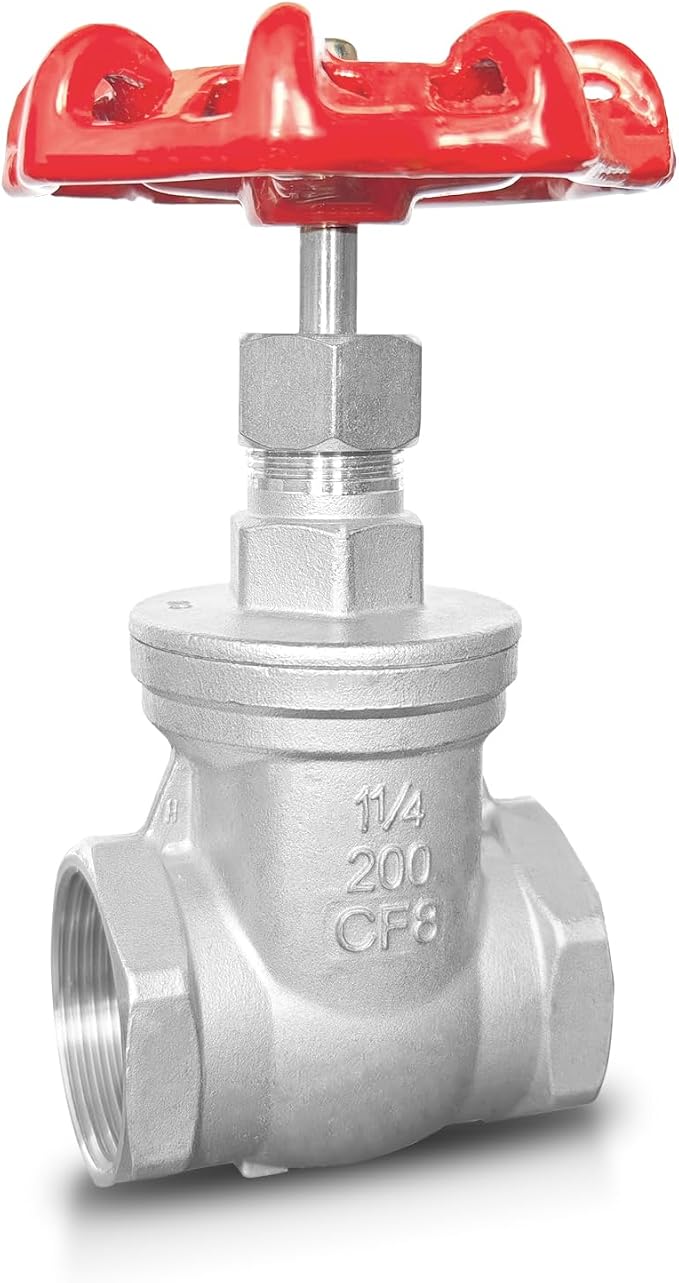 1-1/4" NPT Gate Valve, Heavy Duty Stainless Steel Female Thread DN32 | Manual by SYWUWV
