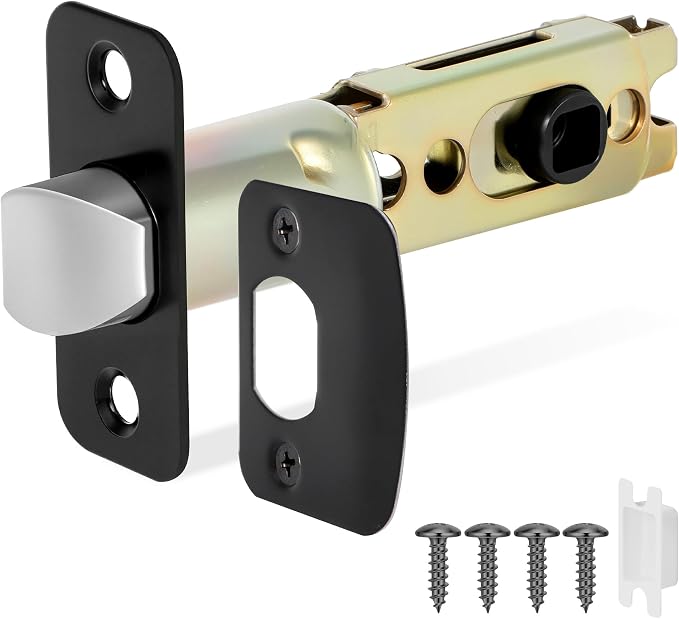 1 Pack Black Door Latch Replacement, 8mm Big Spindle Hole, 45°Turning Angle by POFEIKTS