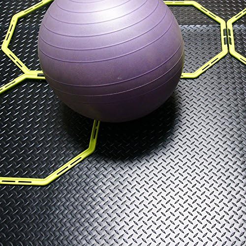 Rubber-Cal Diamond-Plate Rubber Flooring Roll - 3 mm x 4 ft x 1 ft Roll - Black - Image 6