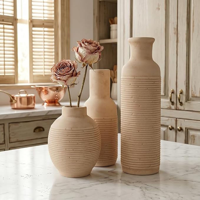 Rustic Farmhouse Vase Set of 3 - Image 5