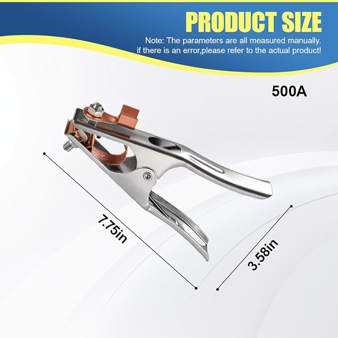 2PCS 500A Welding Ground Clamp, Manual Welder Electrode Clamp Tool - Image 2