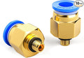 TAILONZ PNEUMATIC Blue Straight 6mm Tube OD x M5 Thread Push to Connect Fitting by TAILONZPNEUMATIC