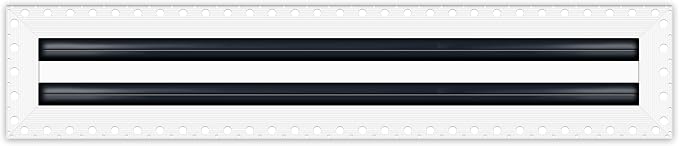 BUILDMART - 20x4 MUD-in Air Vent Cover - Drywall MUD in White Air Vent - MUD by TexasBuildmart